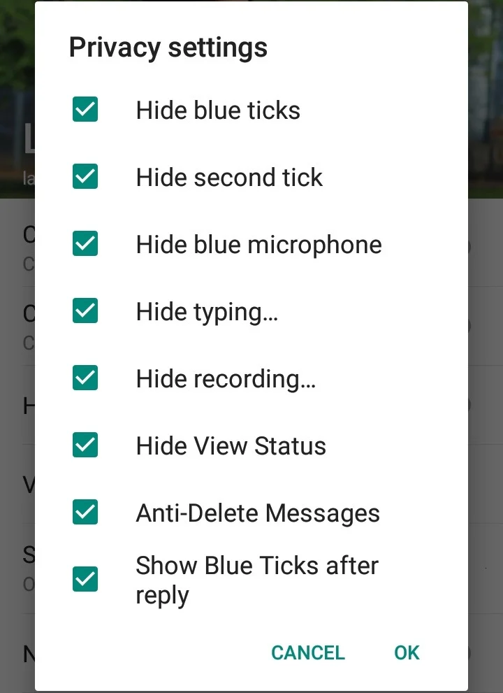 Hide online status In Gb whatsapp