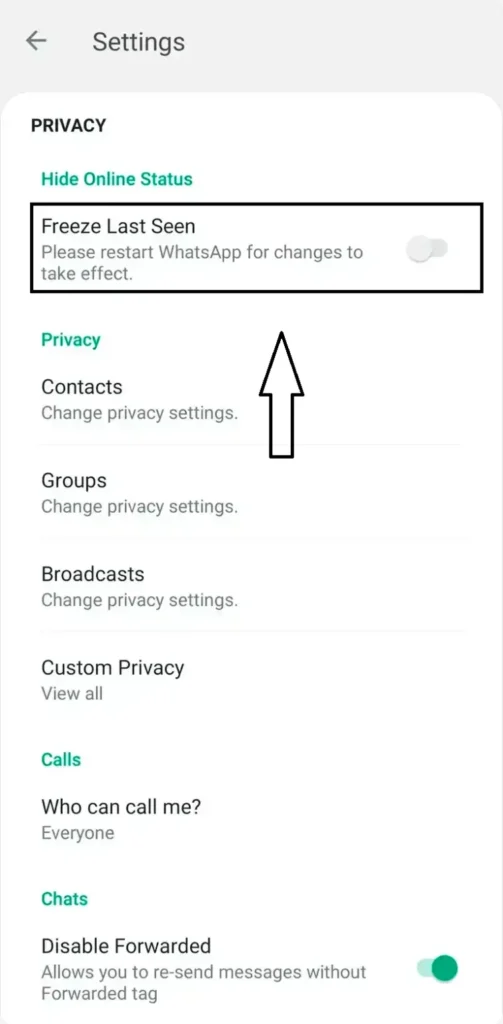 Enhanced privacy in GB Whatsapp